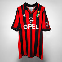 1994-1995 AC Milan Lotto Home Shirt #4 Demetrio Albertini