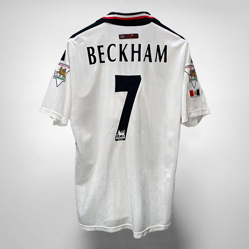 1997-1998 Manchester United Umbro Away Shirt #7 David Beckham - Marketplace
