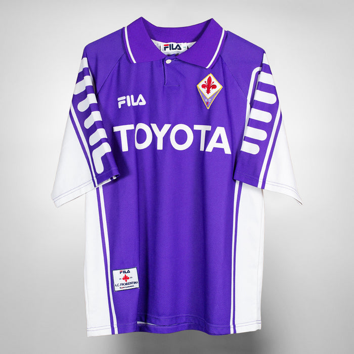 1999-2000 AC Fiorentina Fila Home Shirt #9 Batistuta