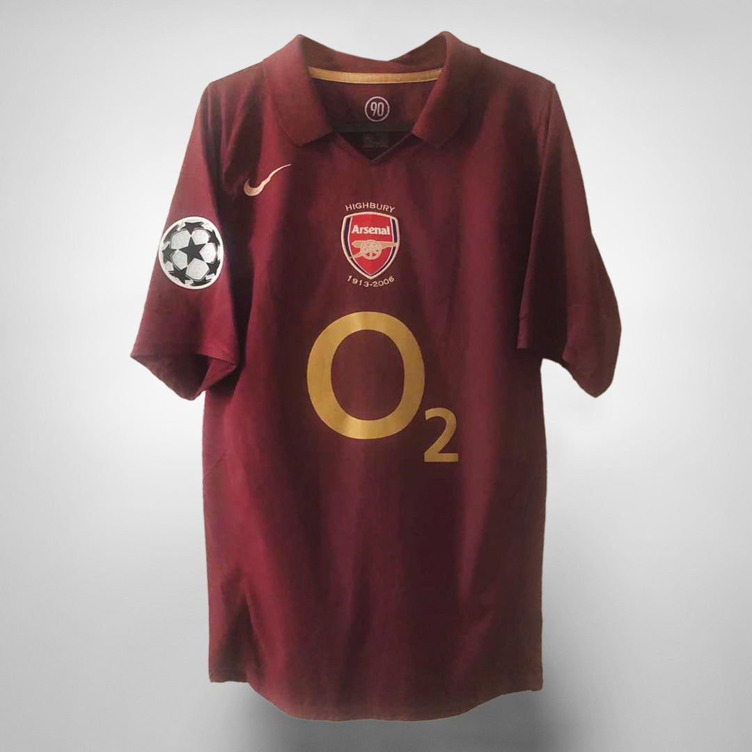 2005 06 arsenal home shirt best sale