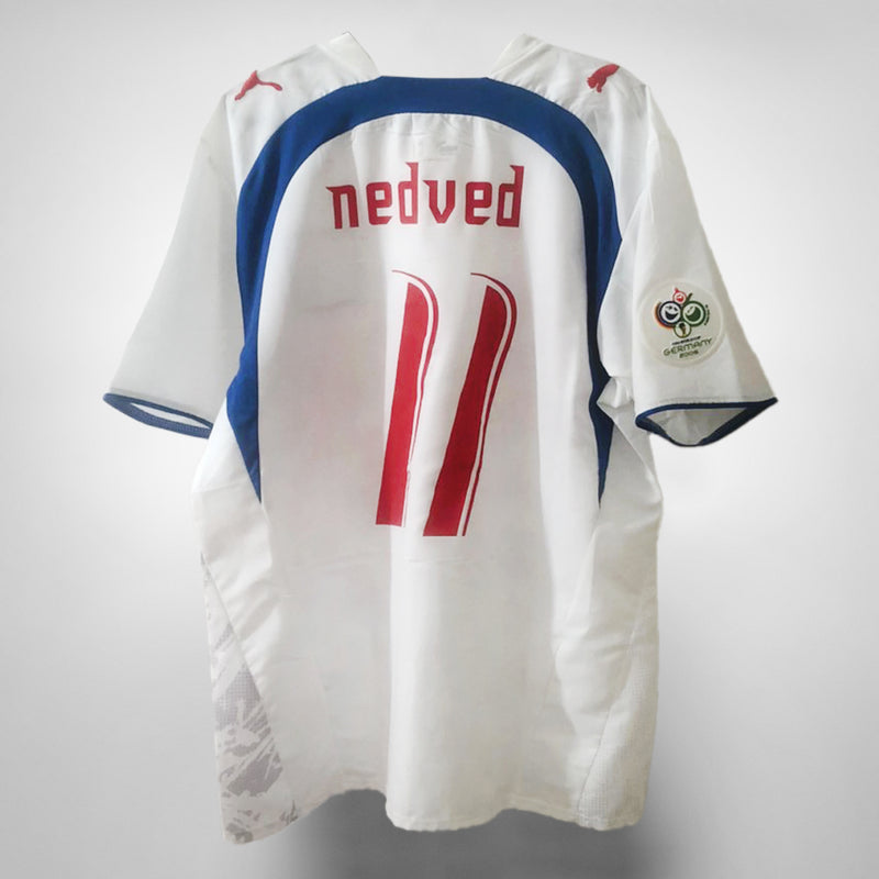 2006 Czech Republic Puma Away Shirt #11 Pavel Nedved World Cup Patch - Marketplace