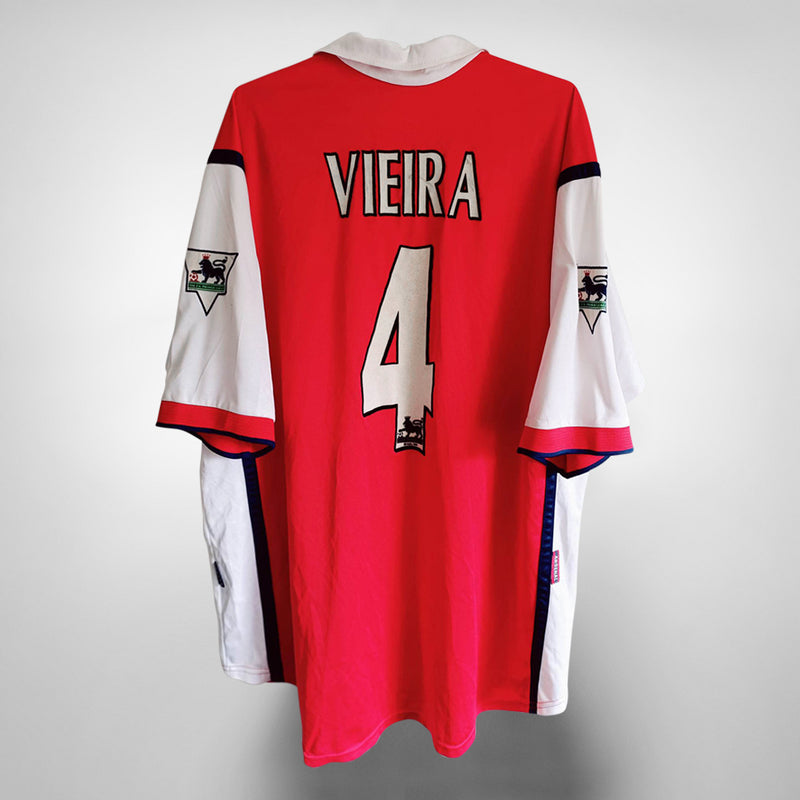 1999-2000 Arsenal Nike Home Shirt #4 Patrick Viera - Marketplace