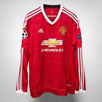 2015-2016 Manchester United Adidas Long Sleeve Home Shirt - Marketplace