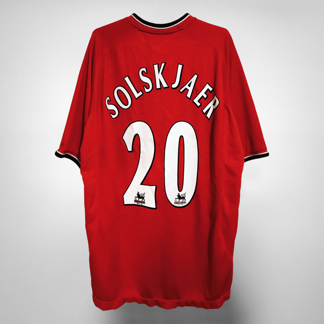 2000-2002 Manchester United Umbro Home Shirt #20 Solskjær - Marketplace