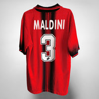 1997-1998 AC Milan Lotto Fourth Shirt #3 Paolo Maldini - Marketplace