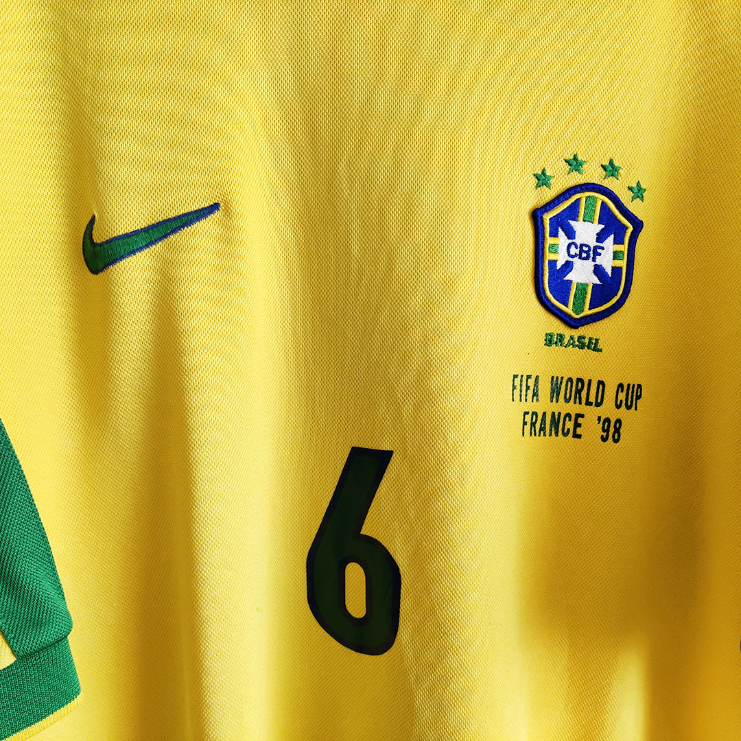 1998 Brazil Nike Home Shirt #6 Roberto Carlos - Marketplace