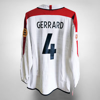 2003-2005 England Umbro Long Sleeve Home Shirt #4 Steven Gerrard BNWT - Marketplace