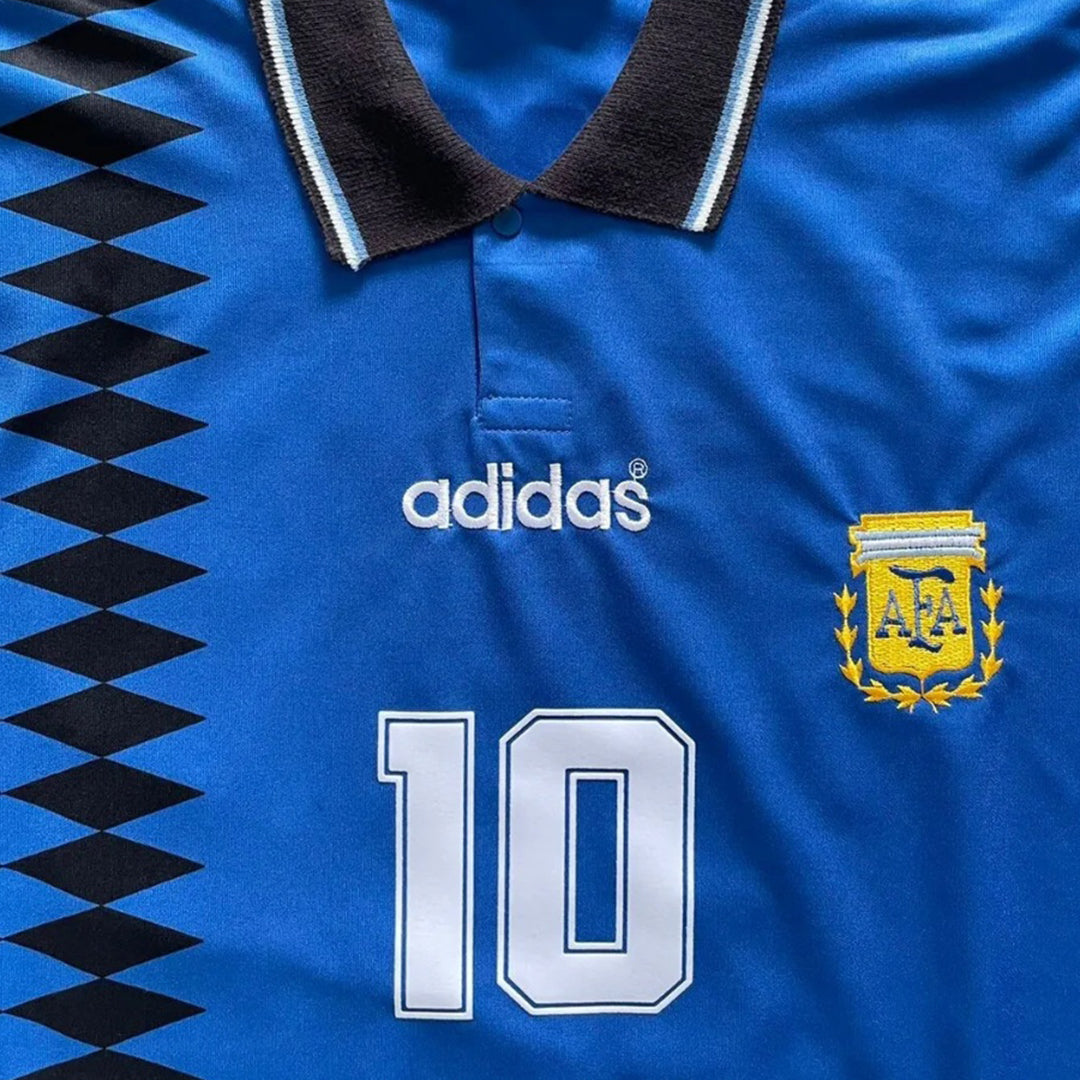 1994 Argentina Adidas Long Sleeve Away Shirt 10 Diego Maradona