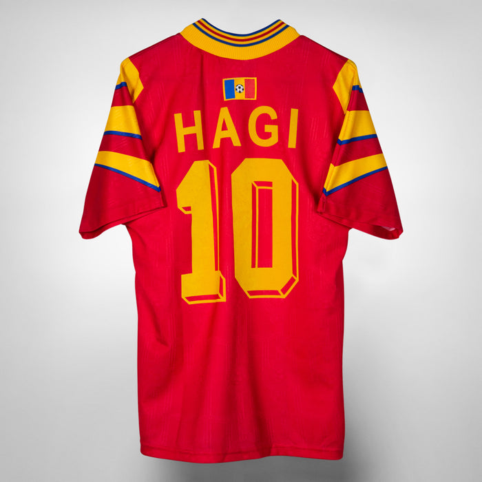 1996-1998 Romania Adidas Away Shirt #10 Gheorghe Hagi
