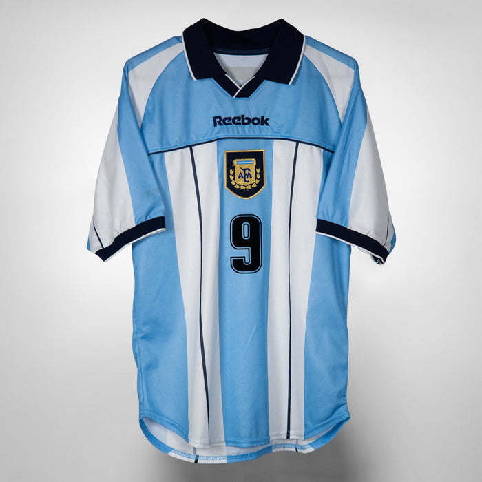 2000-2001 Argentina Reebok Home Shirt #9 Batistuta