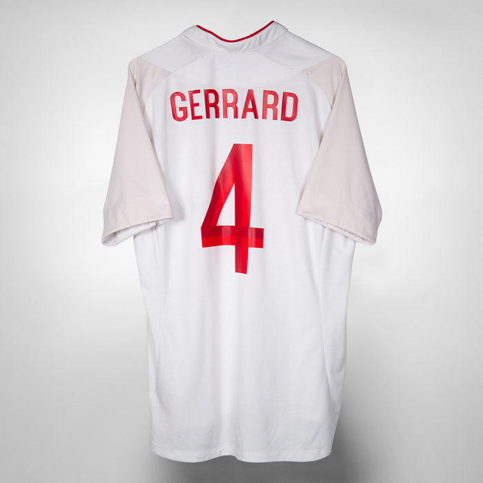2012-2013 England Umbro Home Shirt #4 Steven Gerrard