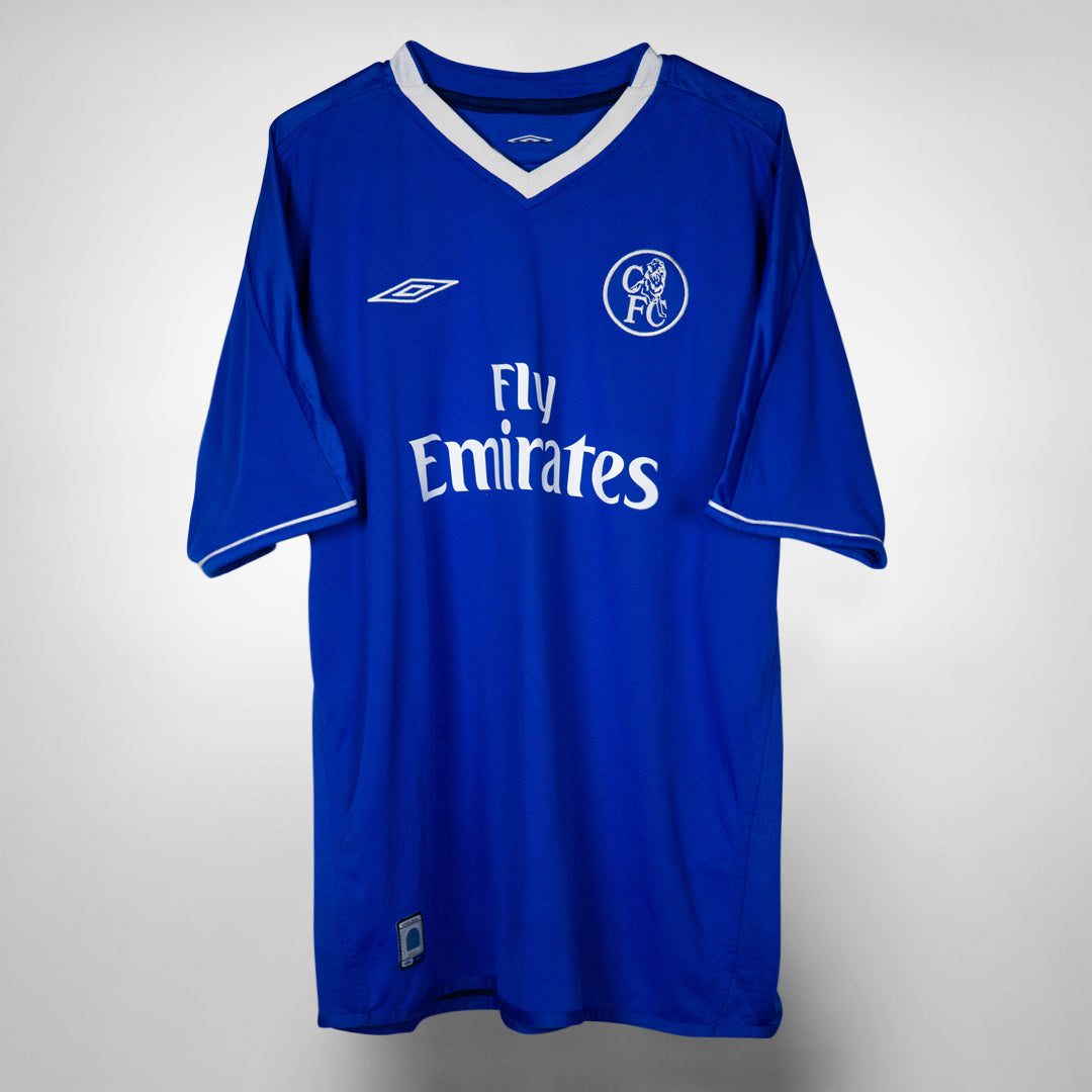 2003-2005 Chelsea Umbro Home Shirt #10 J. Cole