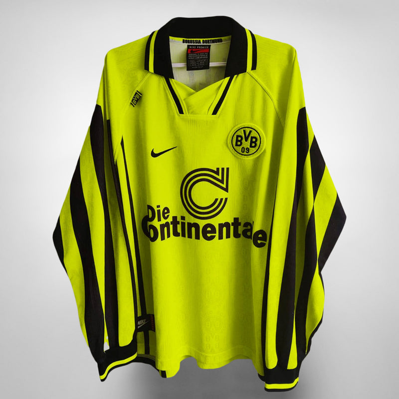 1996-1997 Borussia Dortmund Nike Long Sleeve Home Shirt #10 Andreas Möller - Marketplace