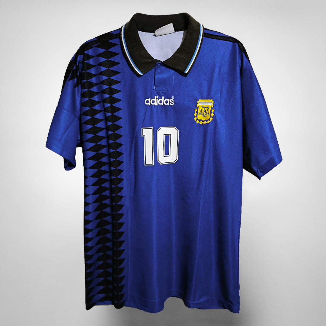 1994 Argentina Adidas Away Shirt #10 Diego Maradona - Marketplace