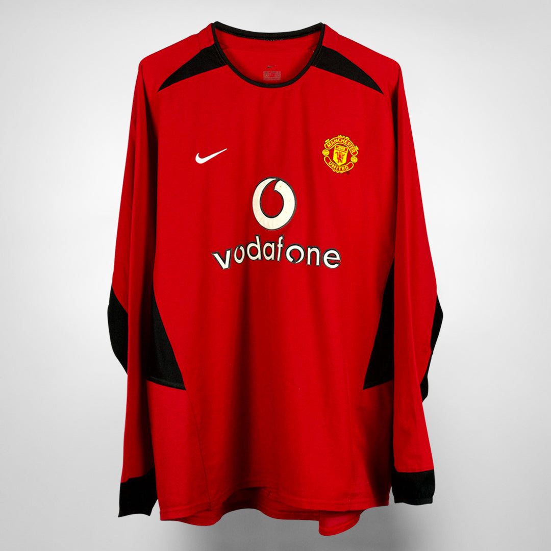 2002-2004 Manchester United Nike Home Long Sleeve