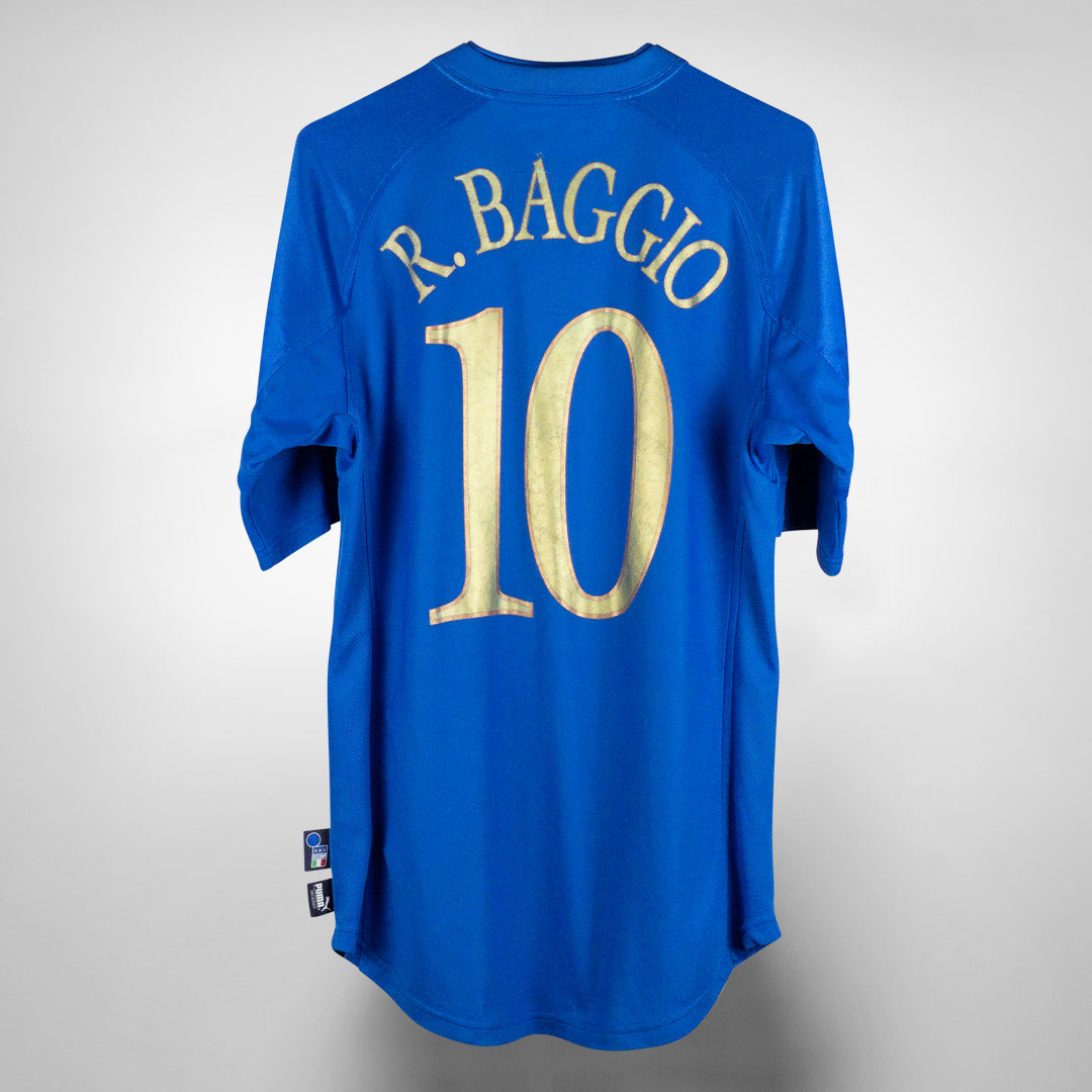 2004-2006 Italy Home Puma Shirt #10 Roberto Baggio