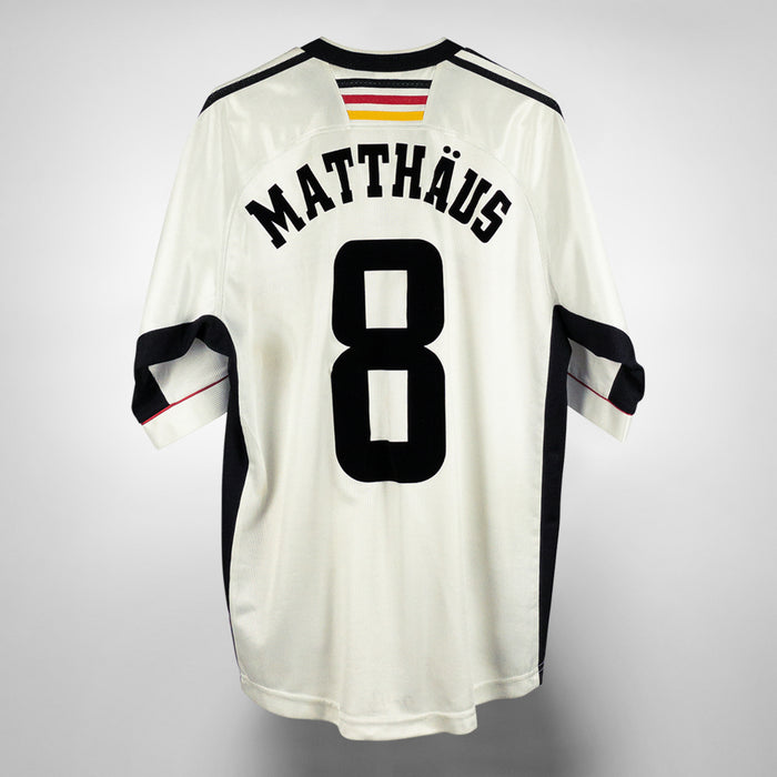 1998-2000 Germany Adidas Home Shirt #8 Lothar Matthäus