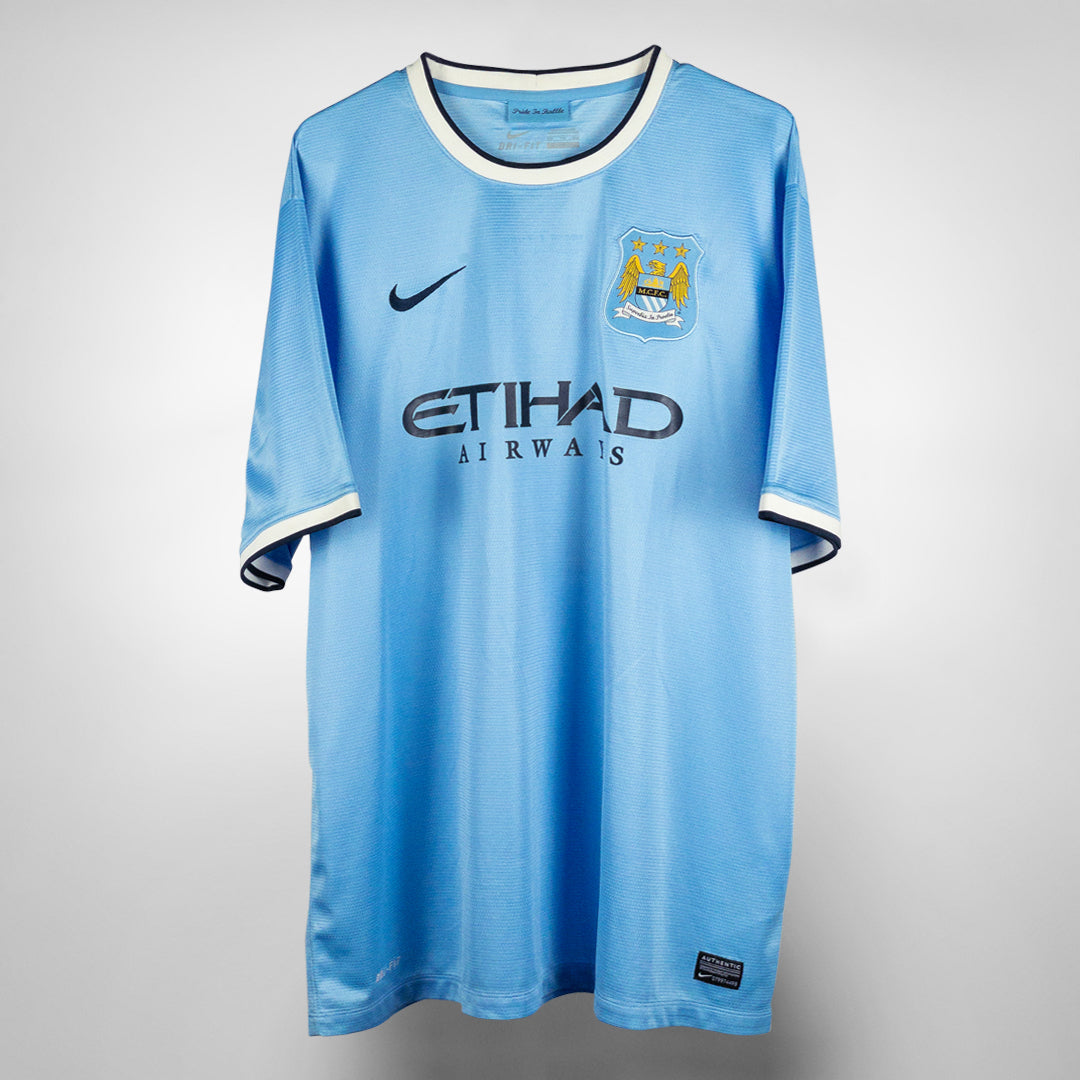 2013-2014 Manchester City Nike Home Shirt #21 David Silva