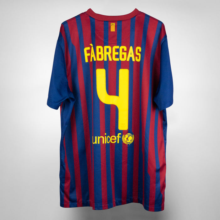 2011-2012 FC Barcelona Nike Home Shirt #4 Cesc Fàbregas