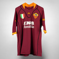 2001-2002 AS Roma Kappa Home Shirt #10 Francesco Totti