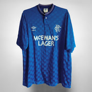 1987-1990 Glasgow Rangers Umbro Home Shirt - Marketplace