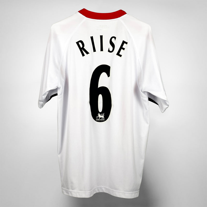 2005-2006 Liverpool Reebok Away Shirt #6 John Arne Riise