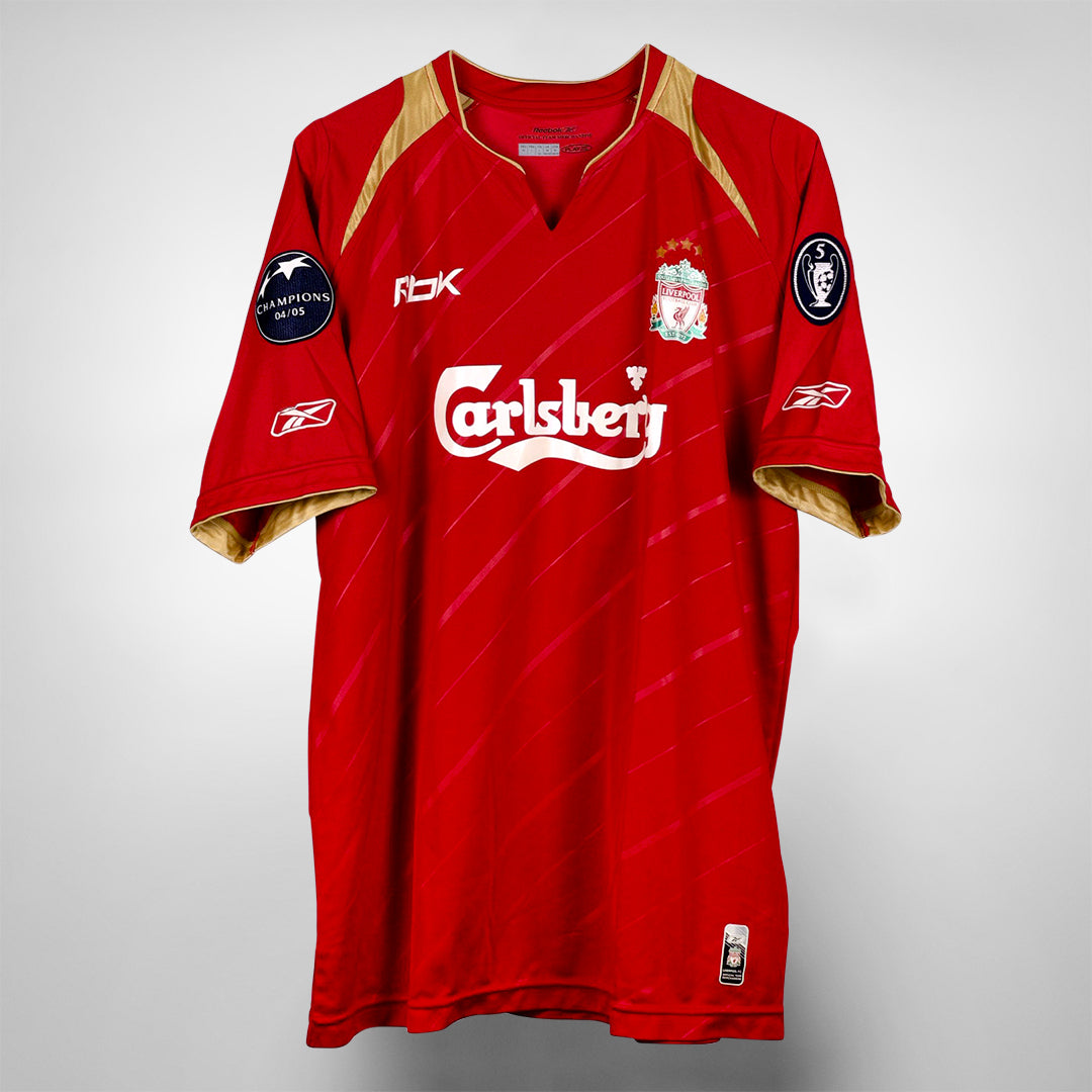 2005-2006 Liverpool Reebok Home Shirt #6 John Arne Riise