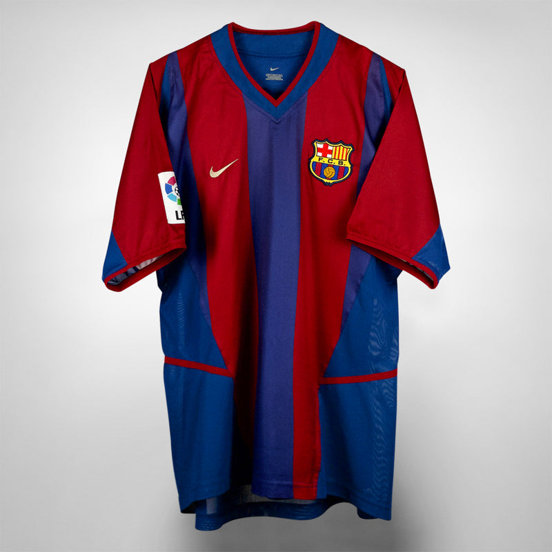 2002-2003 FC Barcelona Nike Player Spec Home Shirt