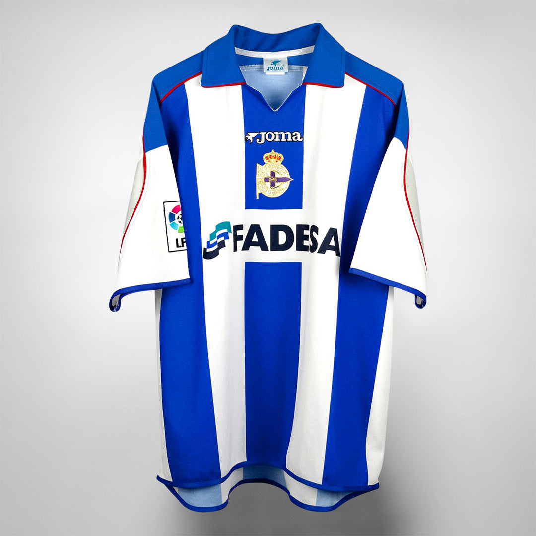 2001-2002 Deportivo La Coruna Joma Home Shirt