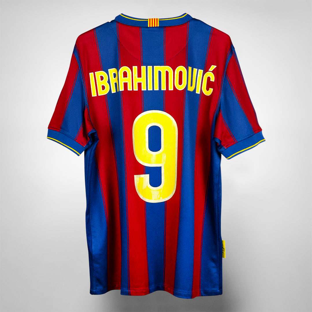 2009 2010 FC Barcelona Nike Home Shirt 9 Zlatan Ibrahimovic