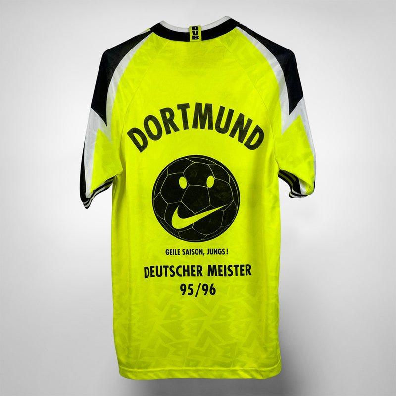 1995-1996 Borussia Dortmund Nike Home Shirt Rear Print