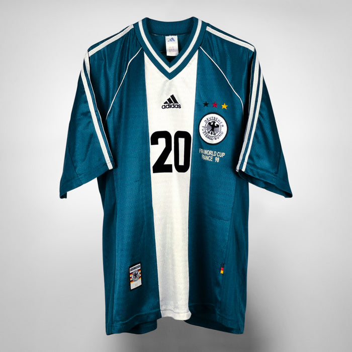 1998-2000 Germany Adidas Away Shirt #20 Oliver Bierhoff
