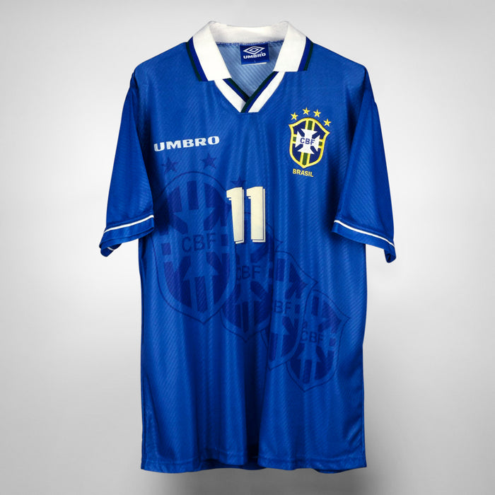 1994-1996 Brazil Umbro Away Shirt #11 Romario