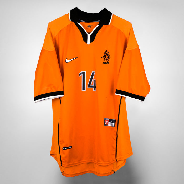 1998-2000 Netherlands Nike Home Shirt #14 Marc Overmars