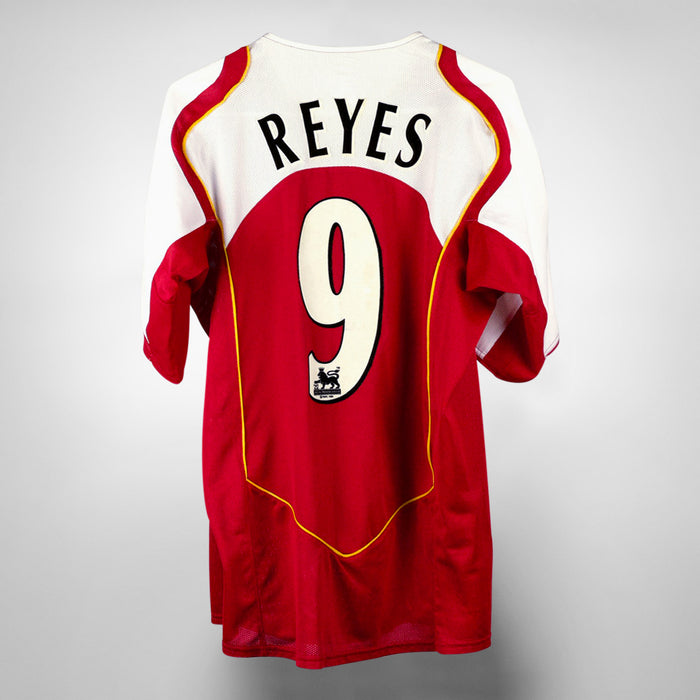 2004-2005 Arsenal Nike Home Shirt #9 José Antonio Reyes Champions Patches