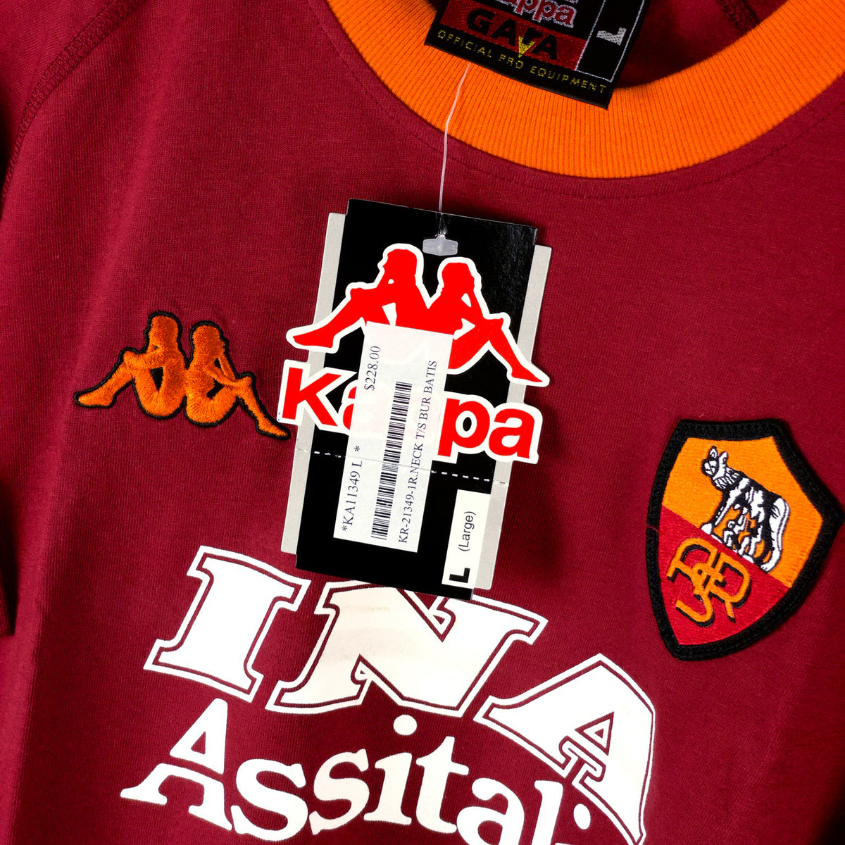 2000-2001 AS Roma Kappa Leisure T-Shirt #18 Gabriel Batistuta