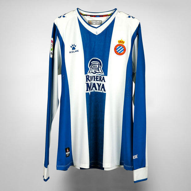 2019-2020 Espanyol RCD Kelme Long Sleeve Home Shirt