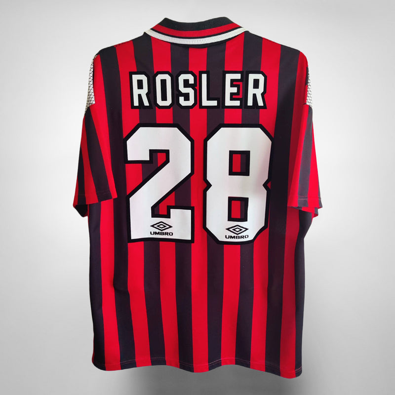 1994-1996 Manchester City Umbro Away Shirt #28 Uwe Rösler - Marketplace