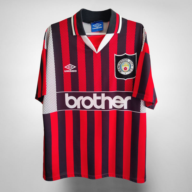1994-1996 Manchester City Umbro Away Shirt #28 Uwe Rösler - Marketplace