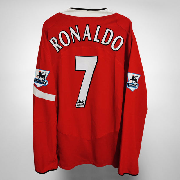 Nike 2007-2008 Manchester United Jersey Ronaldo #7 Long Sleeve Large