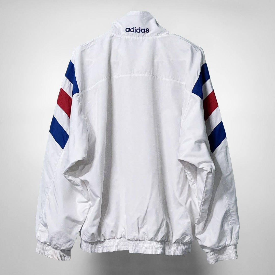 1996 France Adidas Windbreaker Jacket Classic Football Shirts Vintage Football Shirts Rare Soccer Shirts Worldwide Delivery 90 s Football Shirts Manchester United Arsenal Juventus Barcelona Bayern Rea...