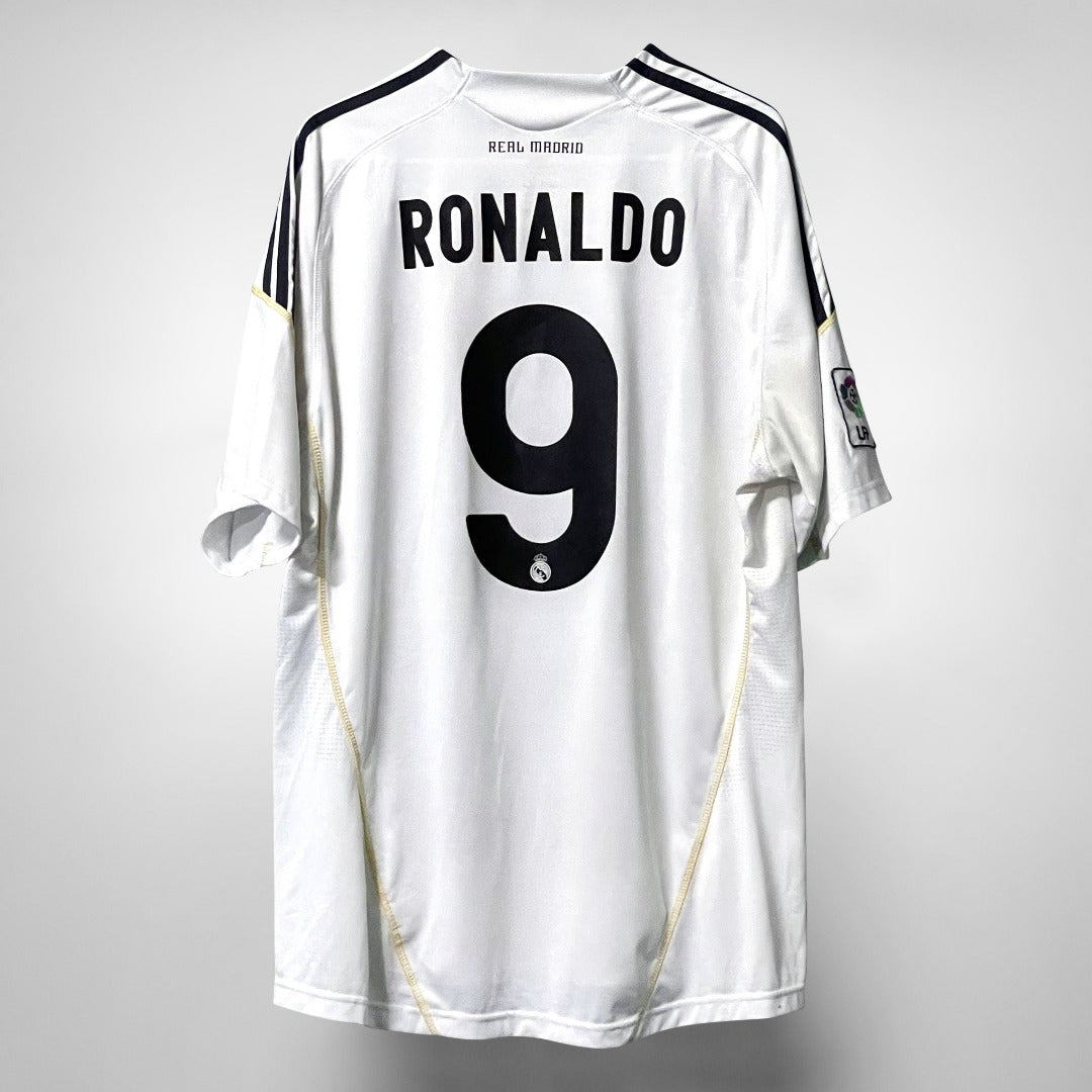 REAL MADRID 2009/10 HOME FOOTBALL SHIRT #9 RONALDO ADIDAS