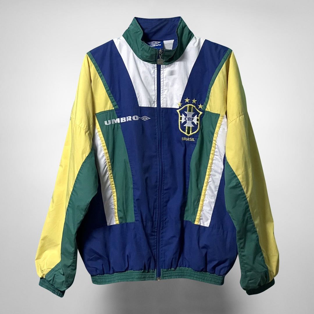 Hamilton Wears Umbro Brazil 1990s Jacket - Footy Headlines