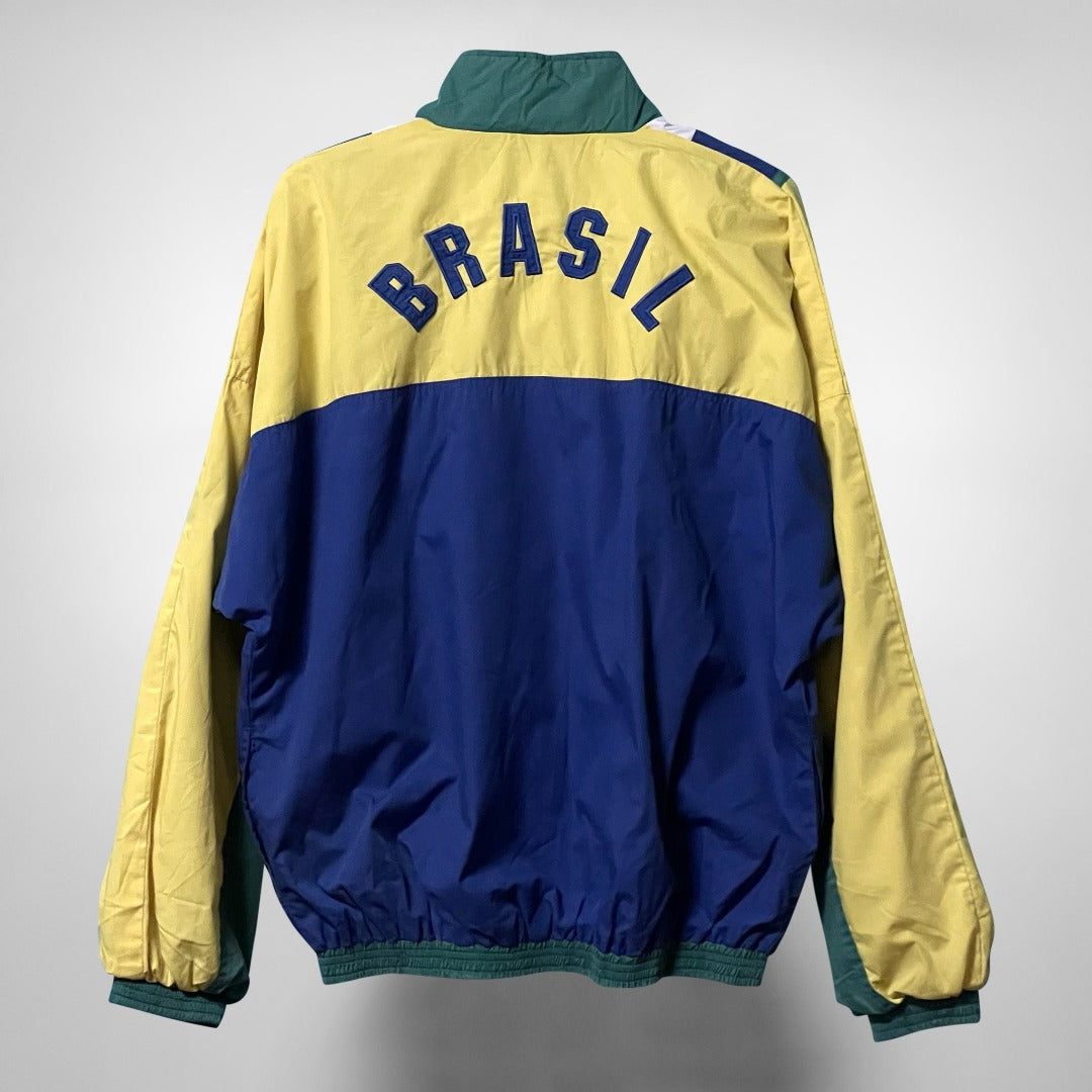 Umbro Brazil Men's Track Jacket Soccer Brasil sz Small Zip Up