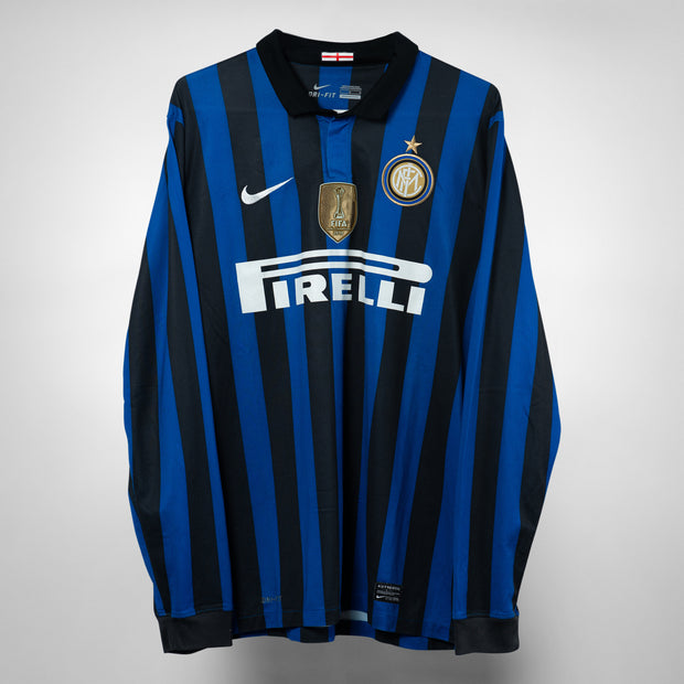 2011-2012 Inter Milan Nike Home Shirt Long Sleeve UCL Patch