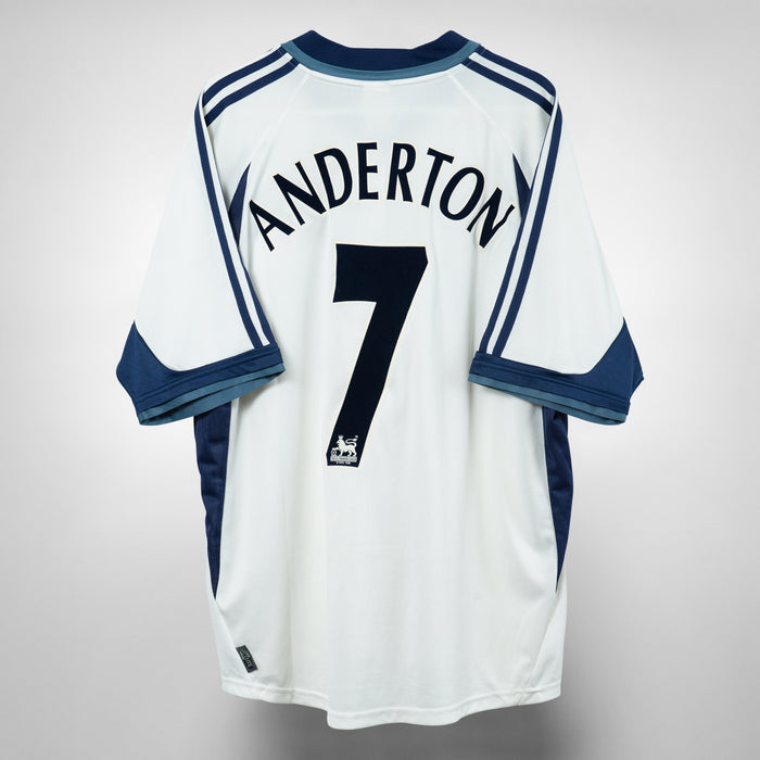 2001-2002 Tottenham Hotspur Adidas Home Shirt #7 Darren Anderton
