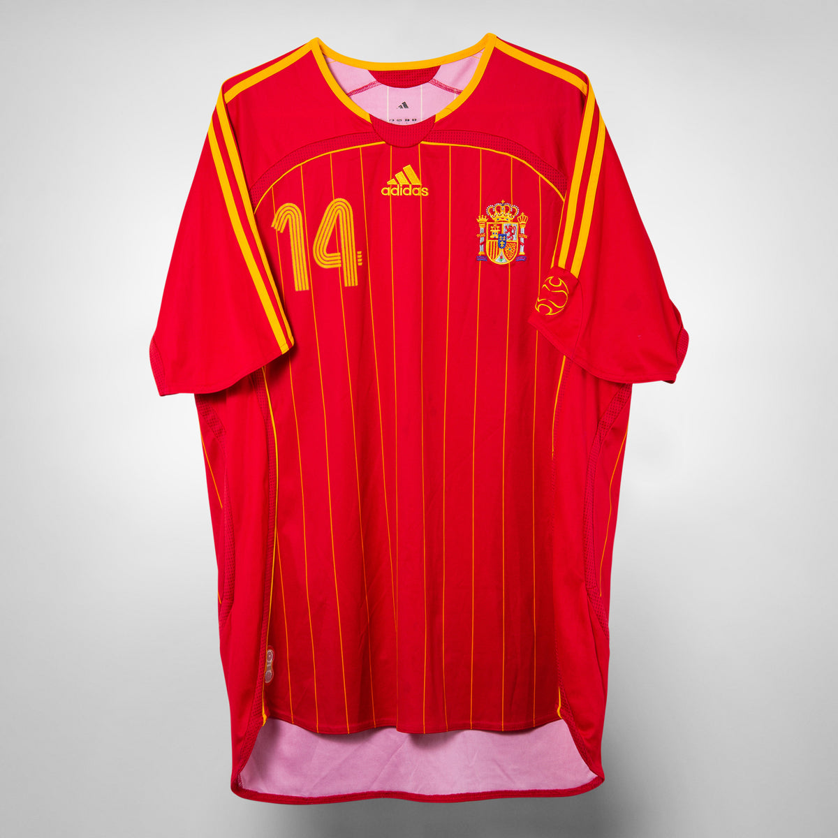 2005-2007 Spain Adidas Home Shirt #14 Xabi Alonso