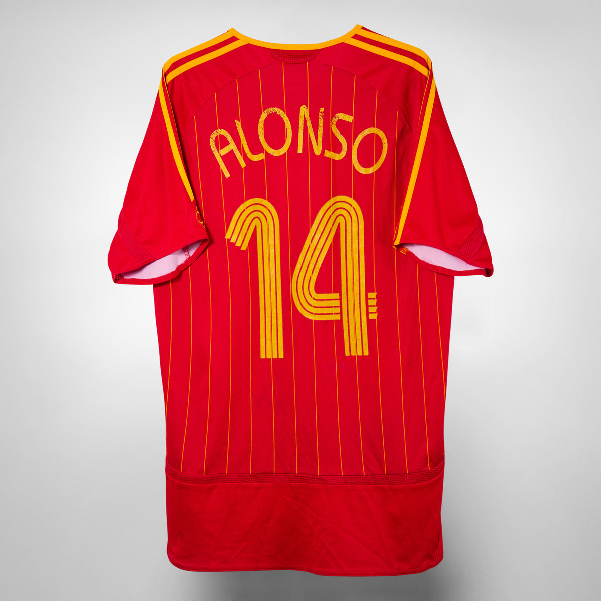 2005-2007 Spain Adidas Home Shirt #14 Xabi Alonso