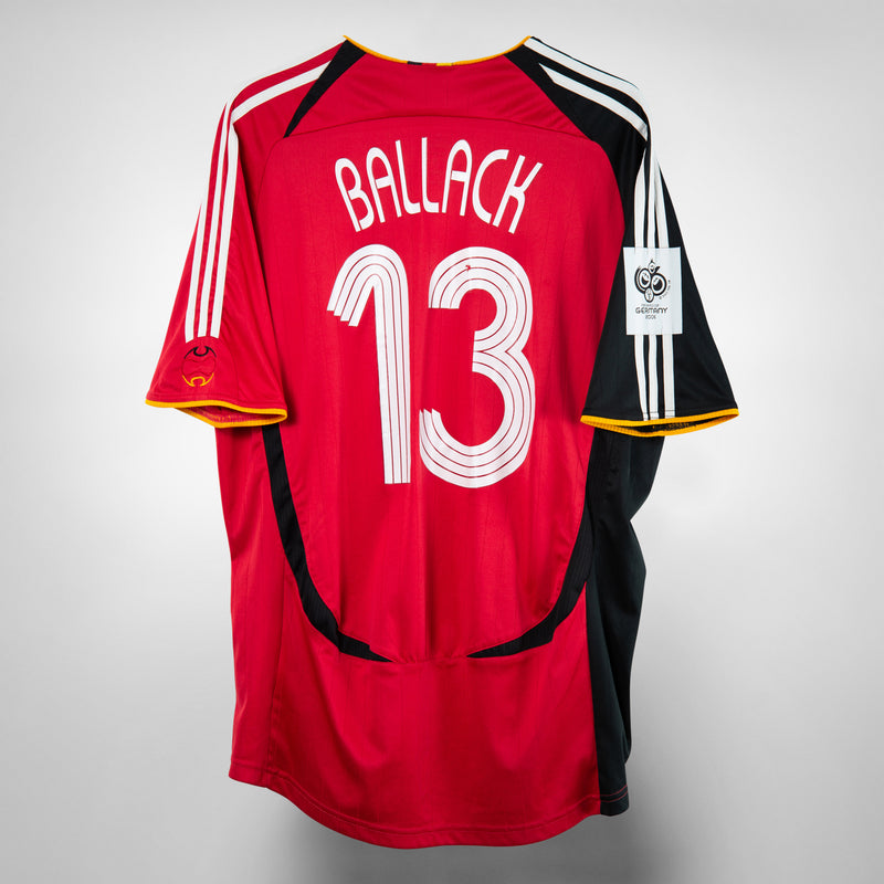 2006-2008 Germany Adidas Away Shirt #13 Michael Ballack World Cup Patch