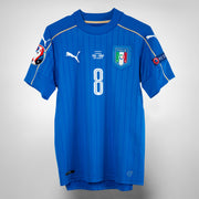 2016-2017 Italy Puma Home Shirt #8 Alessandro Florenzi (ITA vs. ESP 27.06.2016)